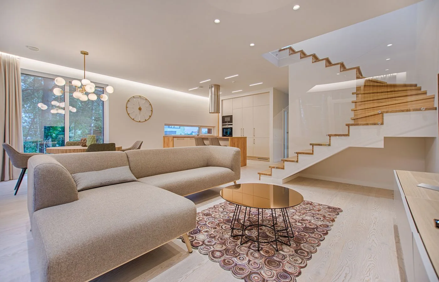 A welcoming living room with seating and a coffee table